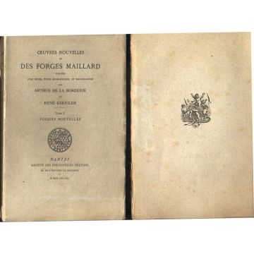 2 tomes : Oeuvres nouvelles Des Forges Maillard publiées avec notes biographique