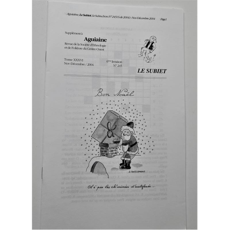 Aguiaine revue de la société d'études folkloriques du centre-ouest nov-dec 2004