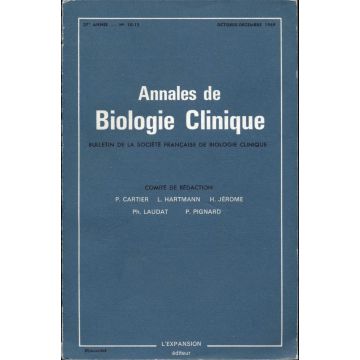 Annales de biologie clinique - Bulletin de la société française de biologie clin