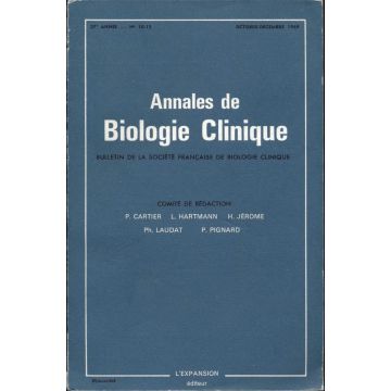 Annales de biologie clinique - Bulletin de la société française de biologie clin