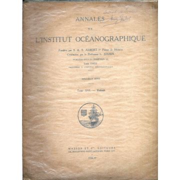 Annales de l'institut océanographique Extrait du tome XVI