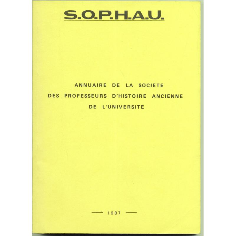 Annuaire de la société des professeurs d'histoire ancienne de l'université 