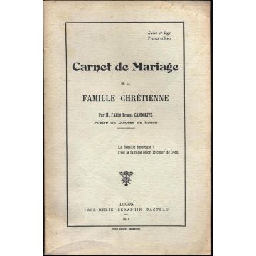 Carnet de mariage de la famille chrétienne 