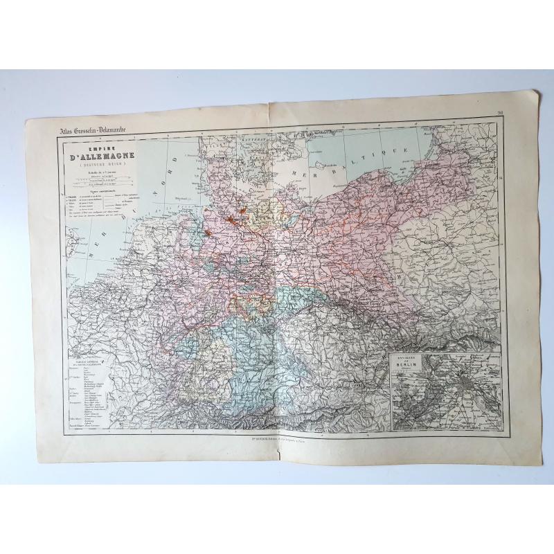 Carte de l'atlas Grosselin Delamarche Empire d'Allemagne