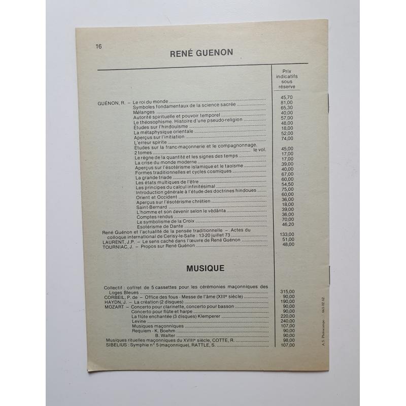 Catalogue Librairie de la S.E.P.P.