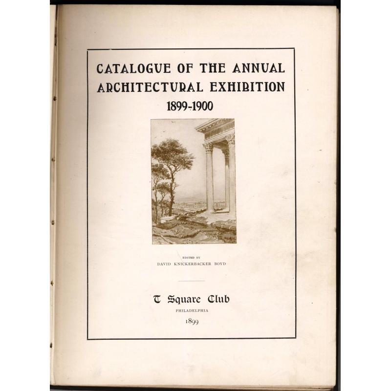 Catalogue of the annual architectural exhibition 1899-1900