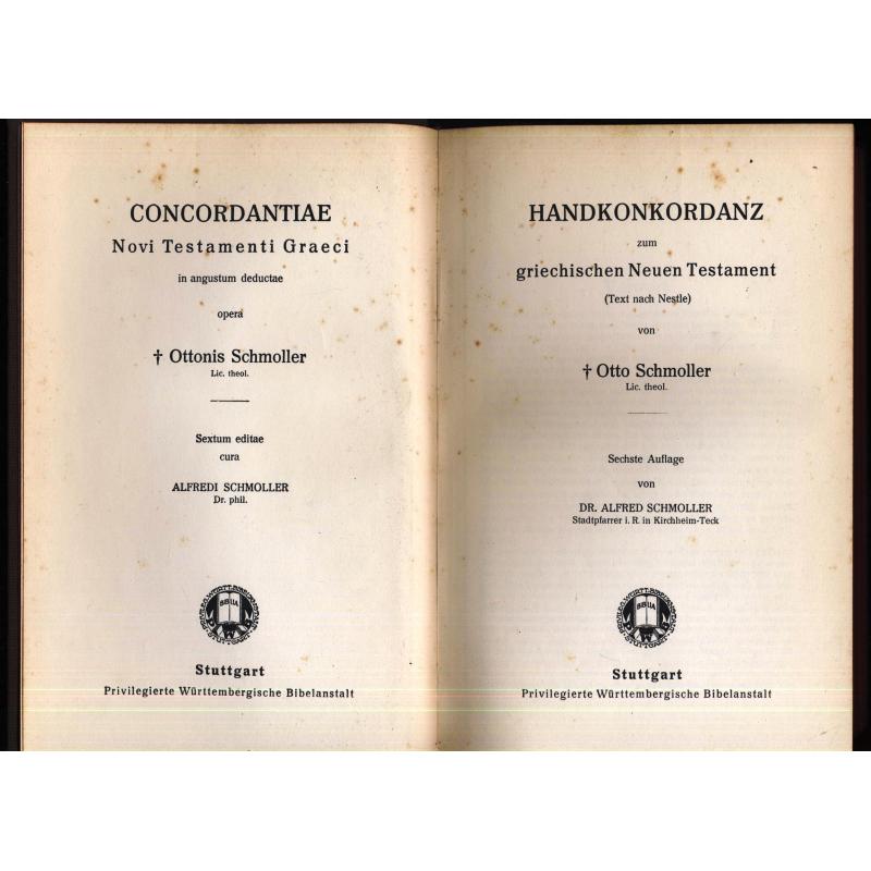Concordantiae Novi Testamenti Graeci Handkonkordanz zum griechischen NT