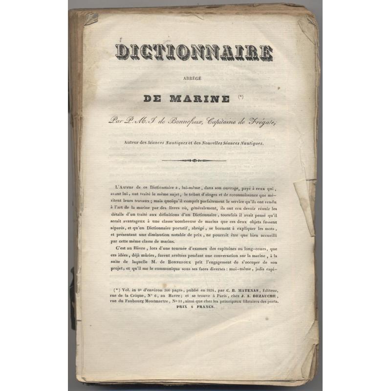 Dictionnaire abrégé de marine