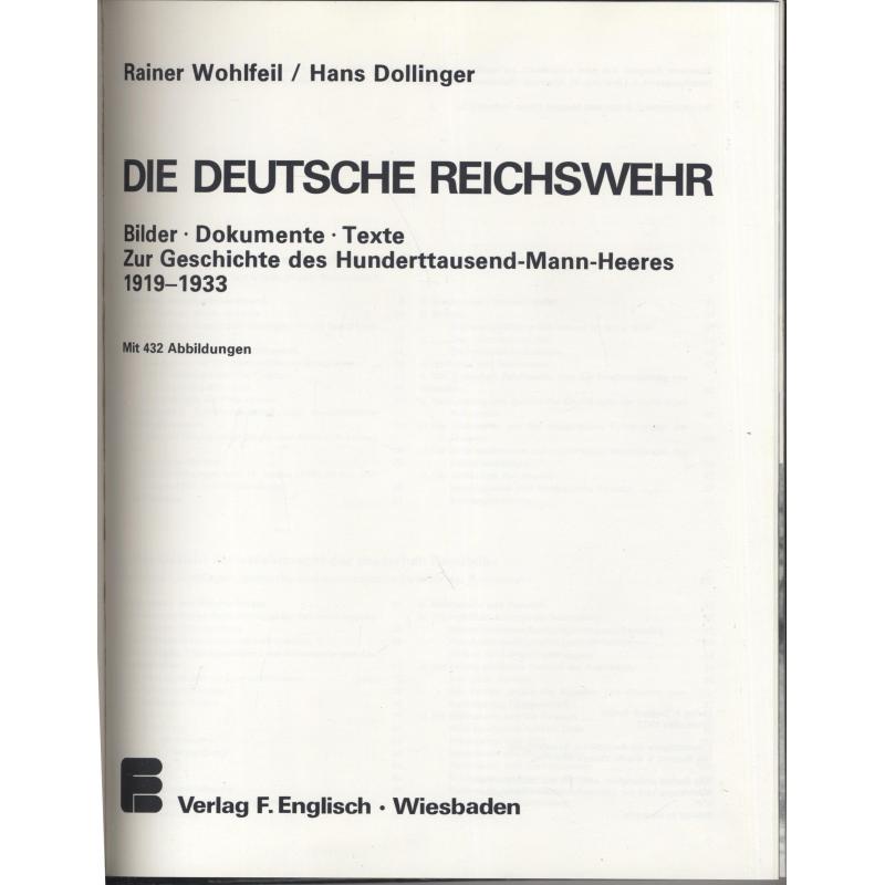 Die Deutsche Reichwehr Zur Geschichte des Hunderttausend-Mann-Heeres 1919-1933