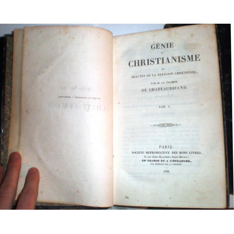 Génie du christianisme ou Beautés de la religion chrétienne 3 tomes