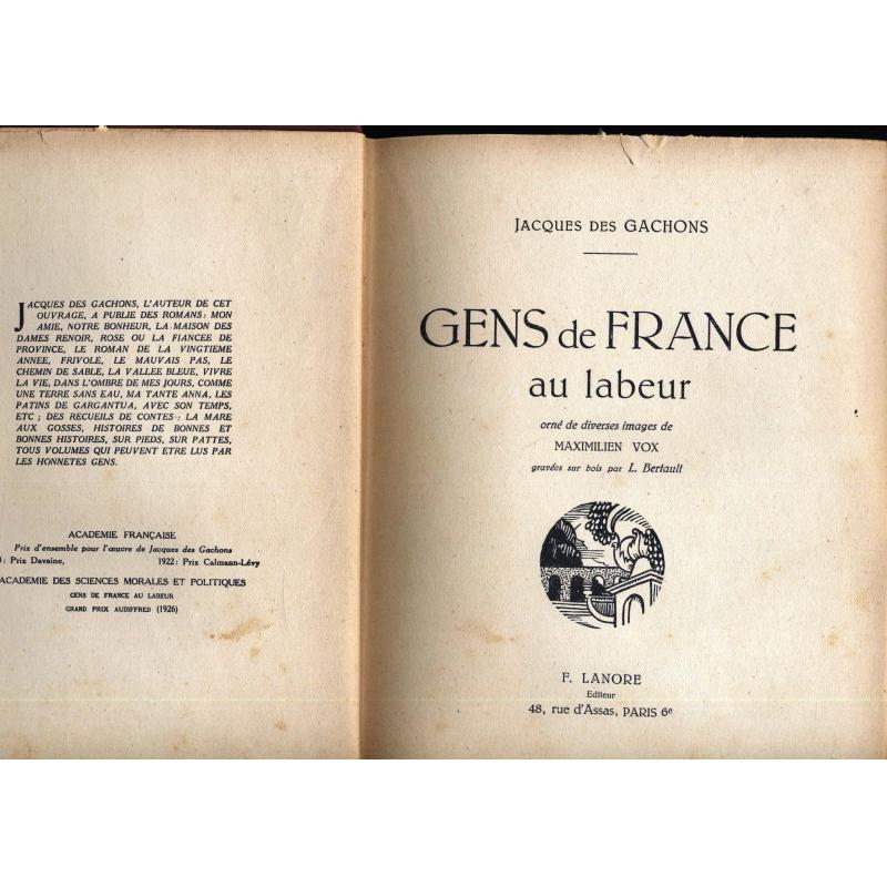 Gens de France au labeur 2 tomes en un volume illustré par Vox et Touchet