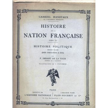 Histoire de la nation francaise Histoire politique 3 tomes