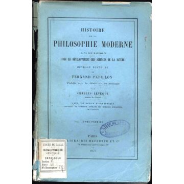 Histoire de la philosophie moderne dans ses rapports avec le developpement