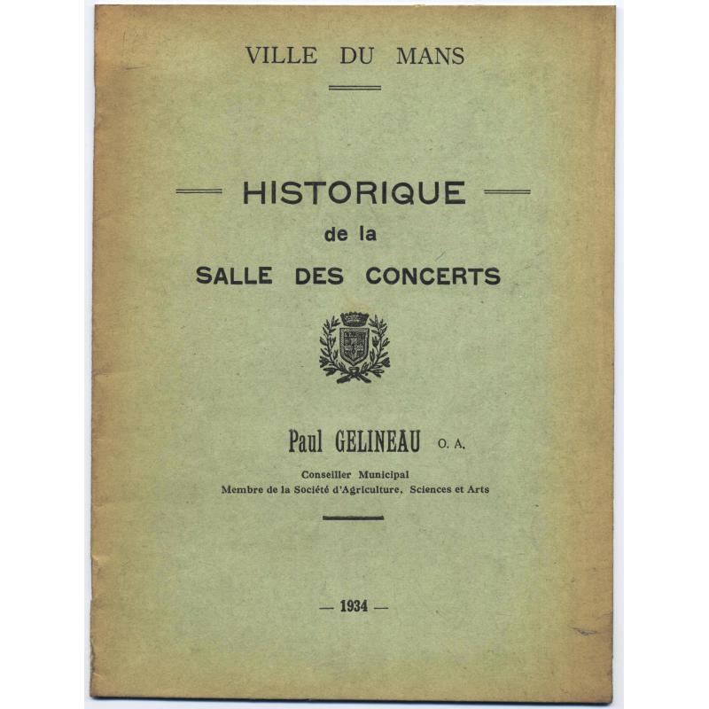 Historique de la salle des concerts de la ville du Mans