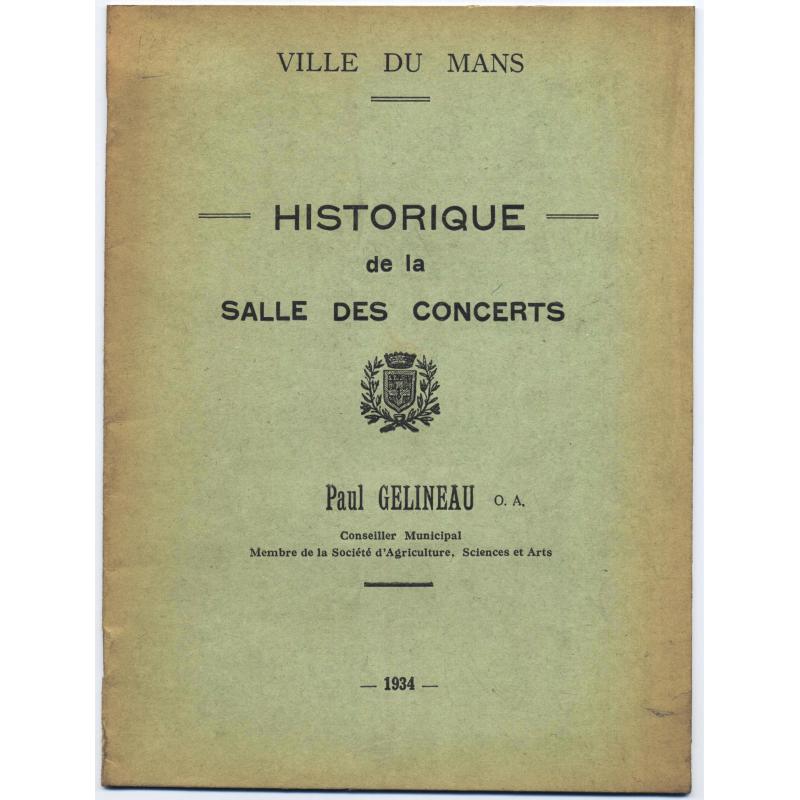 Historique de la salle des concerts de la ville du Mans 