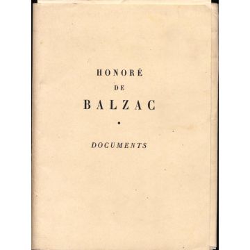 Honore de Balzac - Documents