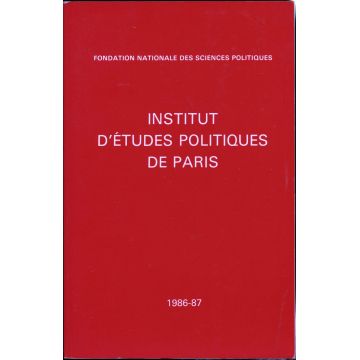 Institut d'etudes politiques de Paris 1986-87 Institut d'etudes politiques de Paris 1986-87