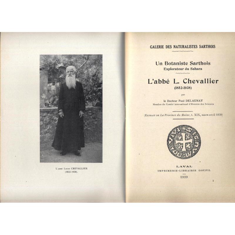 L'abbé Chevallier (1852-1938) un botaniste sarthois explorateur du Sahara