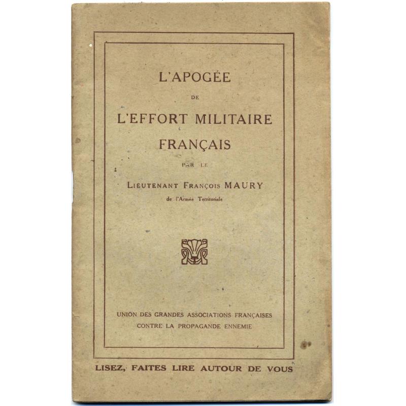 L'apogée de l'effort militaire français
