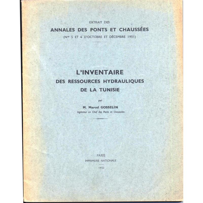 L'Inventaire des ressources hydrauliques de la Tunisie Extrait des Annales Ponts