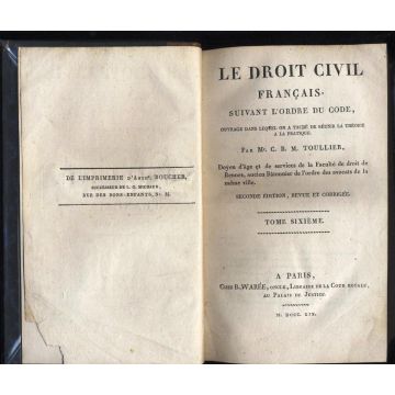 Le droit civil français suivant l'ordre du code, ouvrage dans lequel on a taché