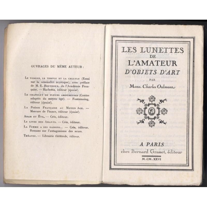 Les lunettes de l'amateur d'objets d'art - art ancien