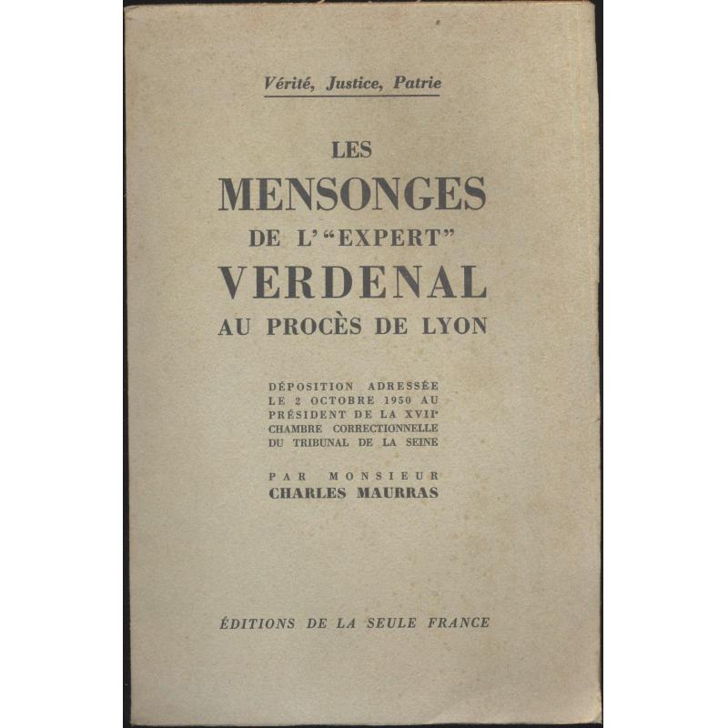 Les mensonges de l'expert Verdenal au proces de lyon  Les mensonges de l'expert Verdenal au proces de lyon