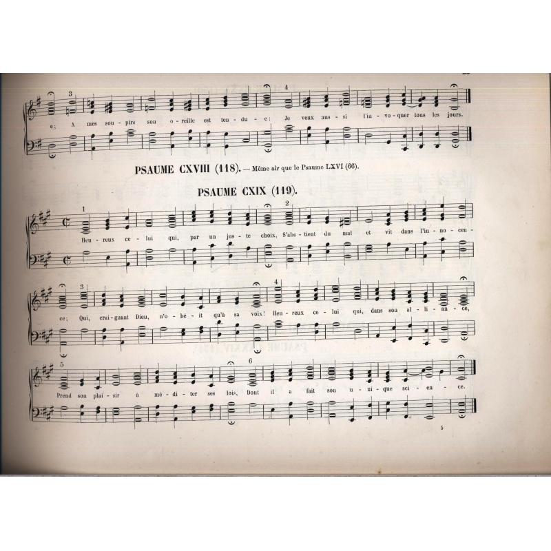Livre d'orgue contenant la musique des psaumes et cantiques du recueil