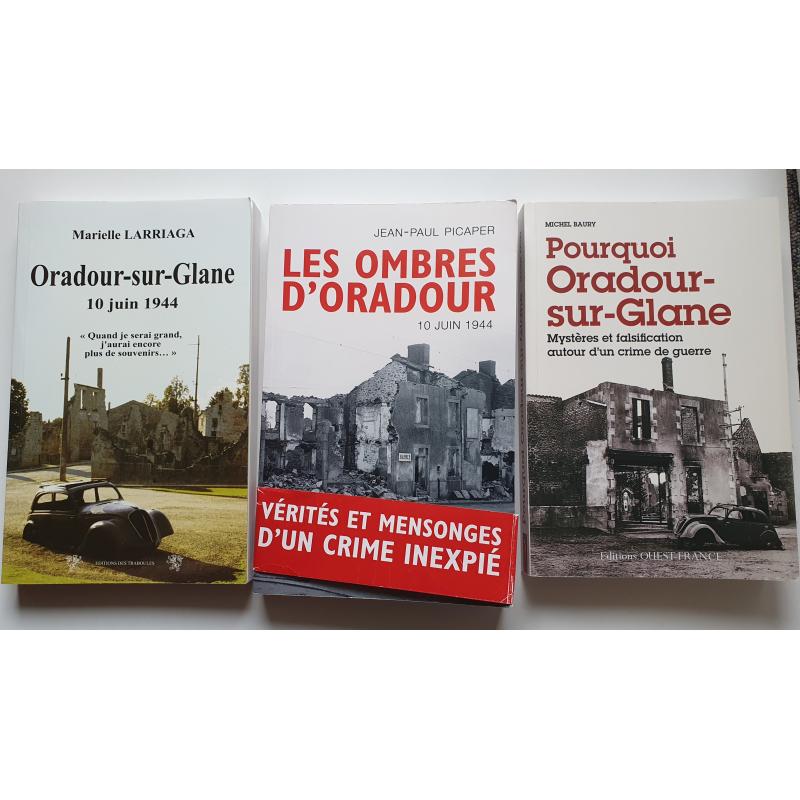 Lot de 3 livres Oradour sur Glane