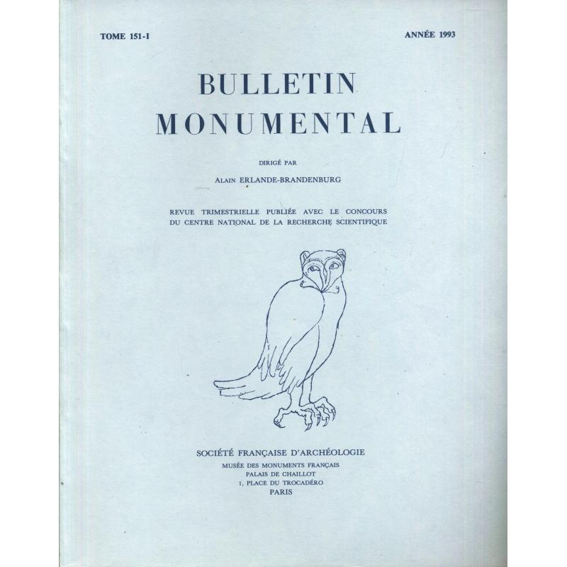 Lot de 4 numéros 1993 Bulletin monumental n°151-1 à 4