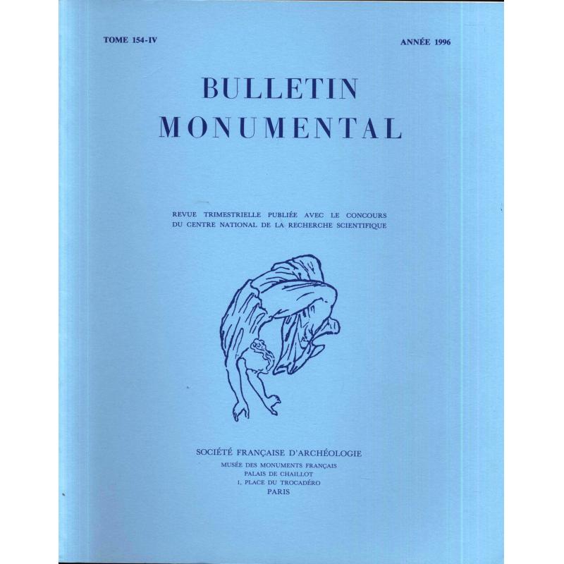 Lot de 4 numéros 1996 Bulletin monumental n°154-1 à 4