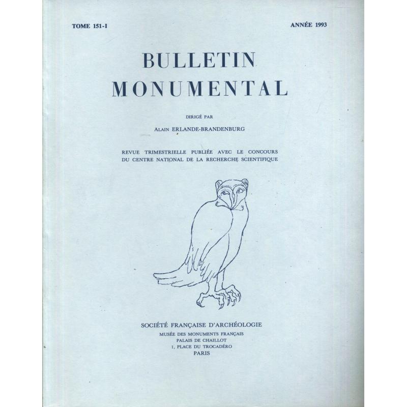 Lot de 4 numéros Bulletin monumental n°151-1 à 4