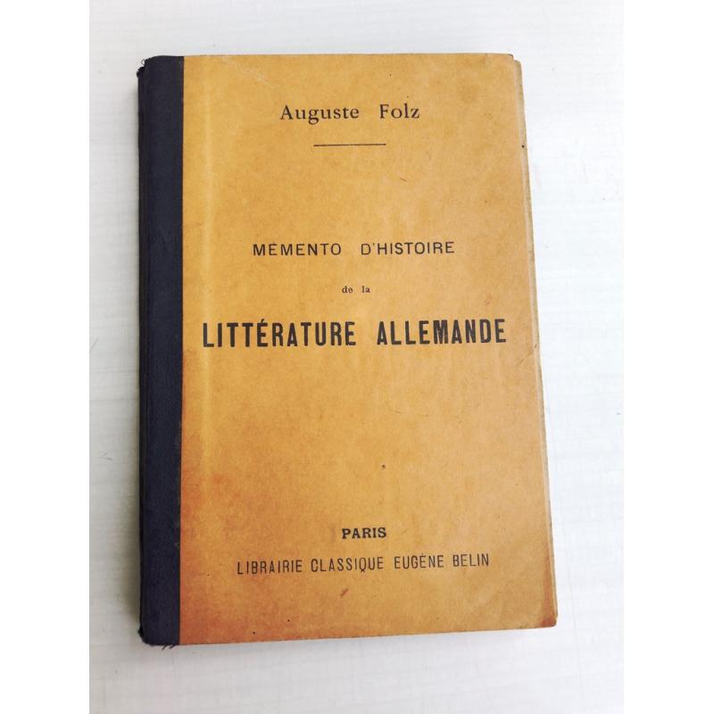 Mémento d'histoire de la littérature allemande - port gratuit