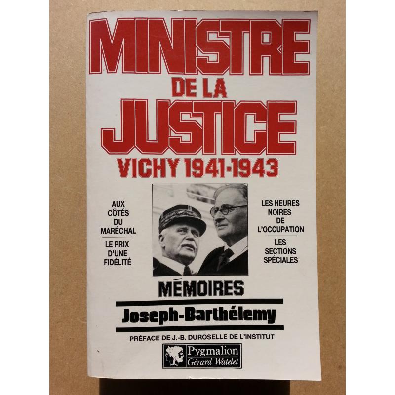 Ministre de la justice Vichy 1941-1943 avec carte de visite auteur 