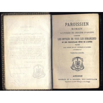 Paroissien romain à l'usage du diocèse d'Angers