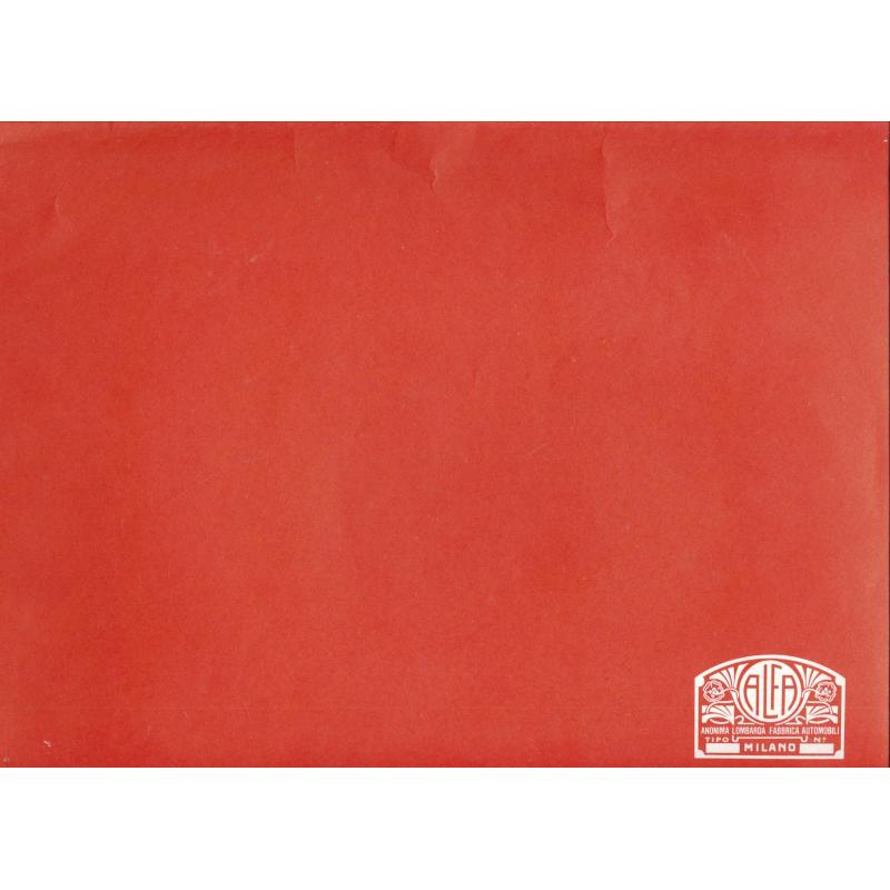 Pochette ALFA ROMEO planches illustrées couleurs Anonima Lombardo Fabrica Automo