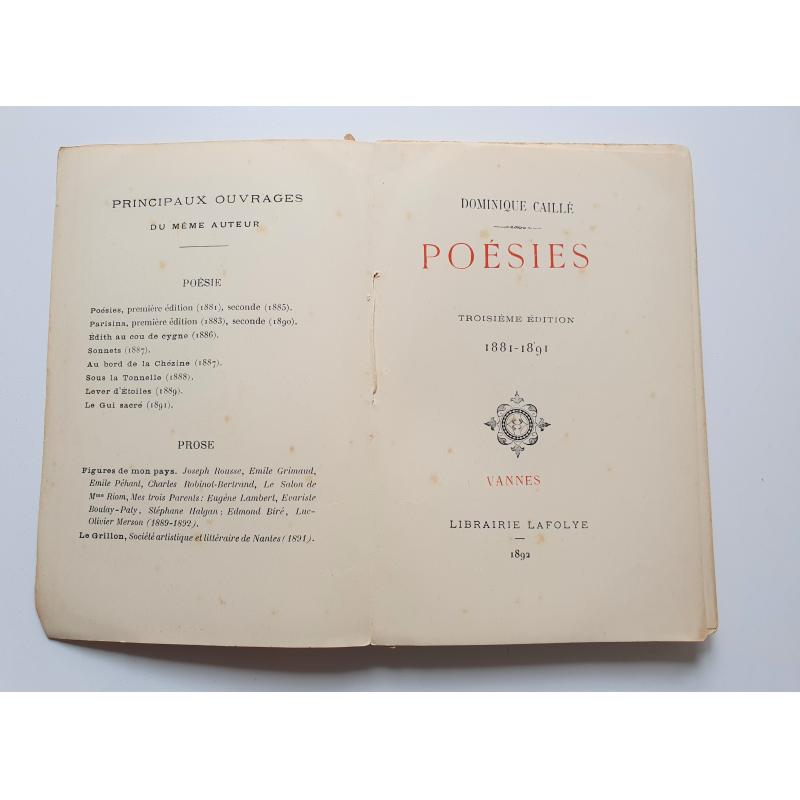 Poesies 1881-1891 par Caille