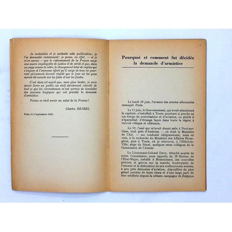 Pourquoi et comment fut decidee la demande d'armistice juin 1940