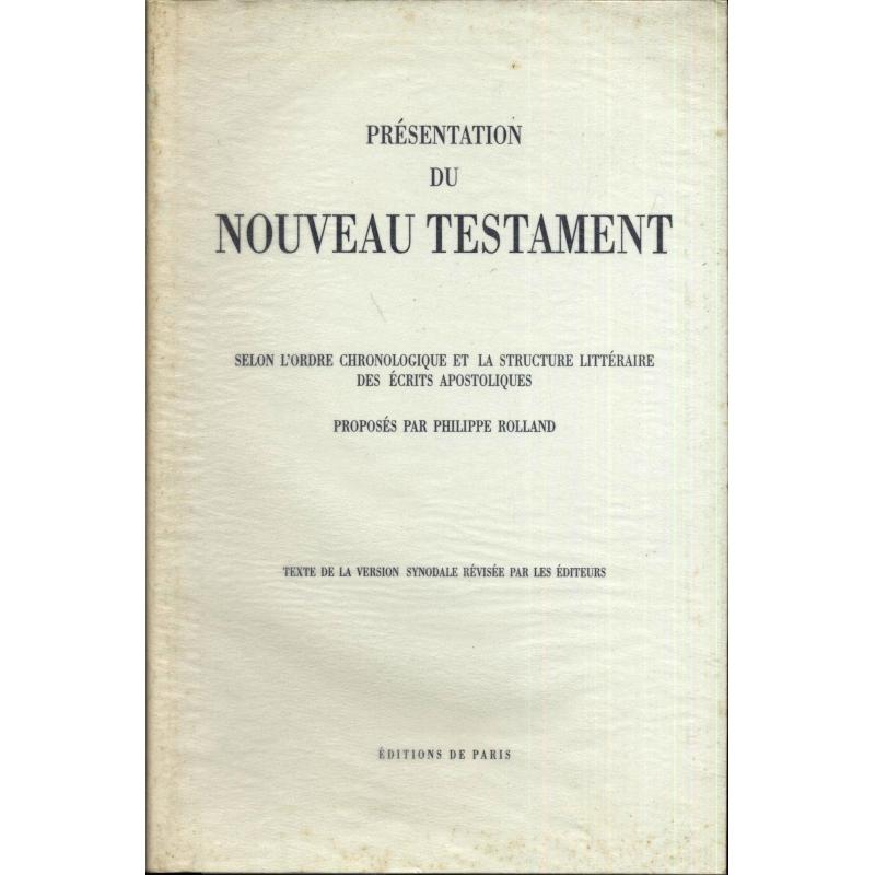 Présentation du Nouveau Testament