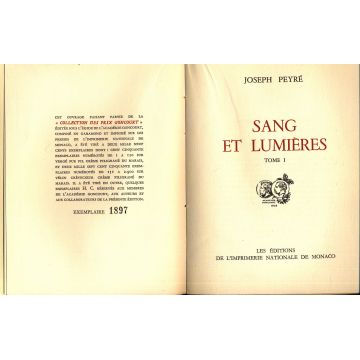 Sang et lumières tome 1 Numeroté