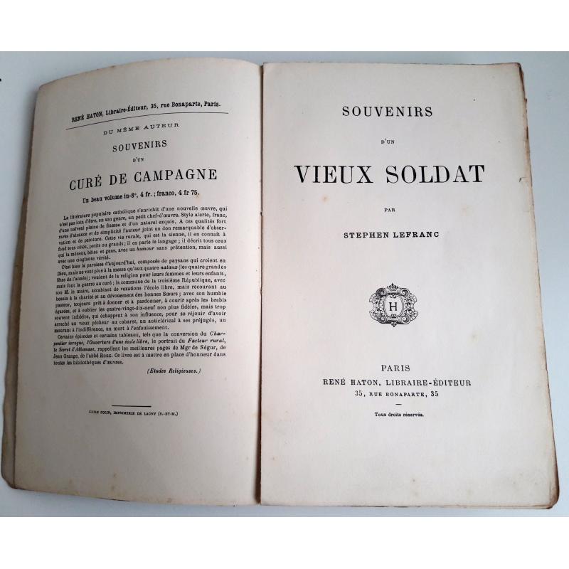 Souvenirs d'un vieux soldat