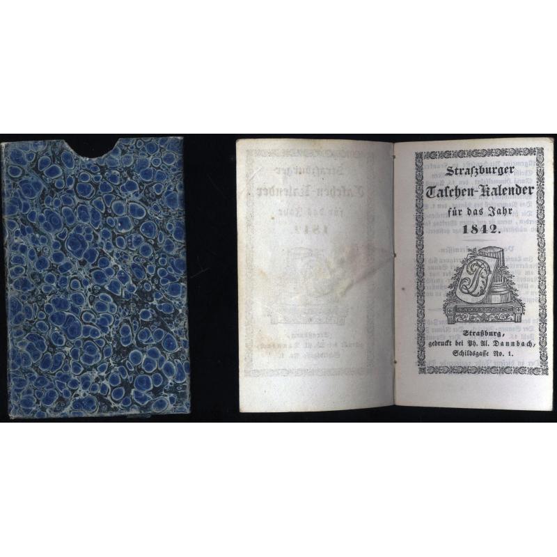 Strasburger Taschen-Kalender fur das Jahr 1842 en ALLEMAND