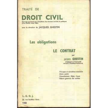 Traite de droit civil Les obligations le contrat