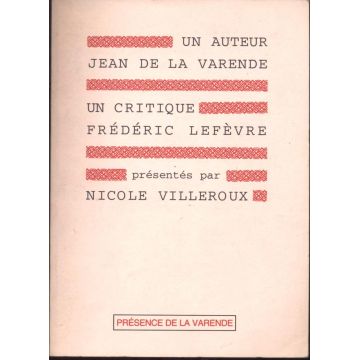 Un auteur Jean de la Varende un critique Frederic Lefèvre