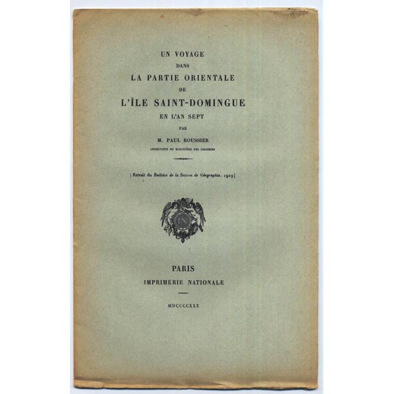 un voyage dans la partie orientale de l'ile saint-Domingue en l'an sept