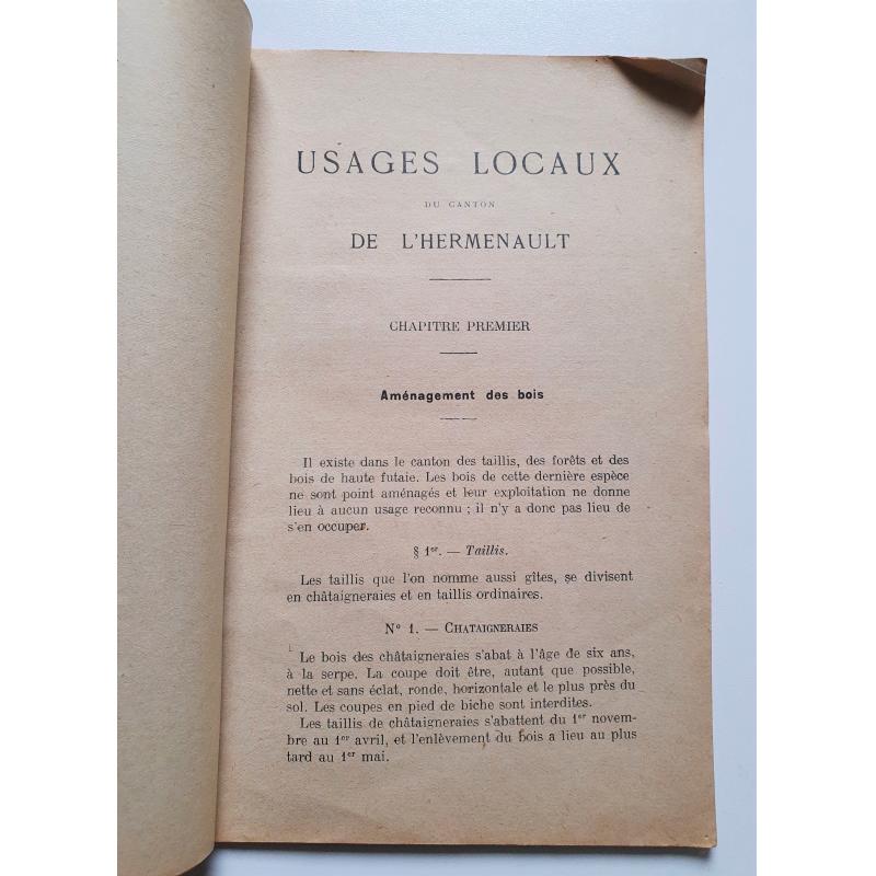 Usages locaux du canton de l'Hermenault