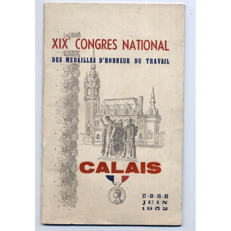 xixe congres national des medailles d'honneur du travail calais 1952