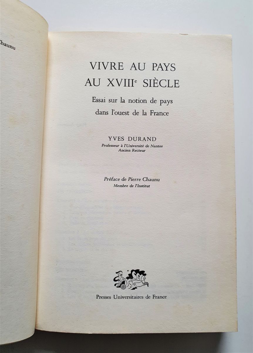 Vivre au pays au XVIIIe si?cle