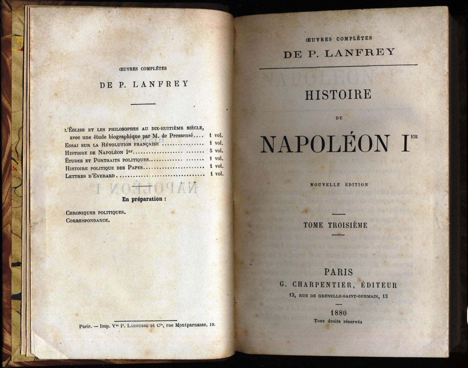 Histoire de Napolon Ier en 5 volumes