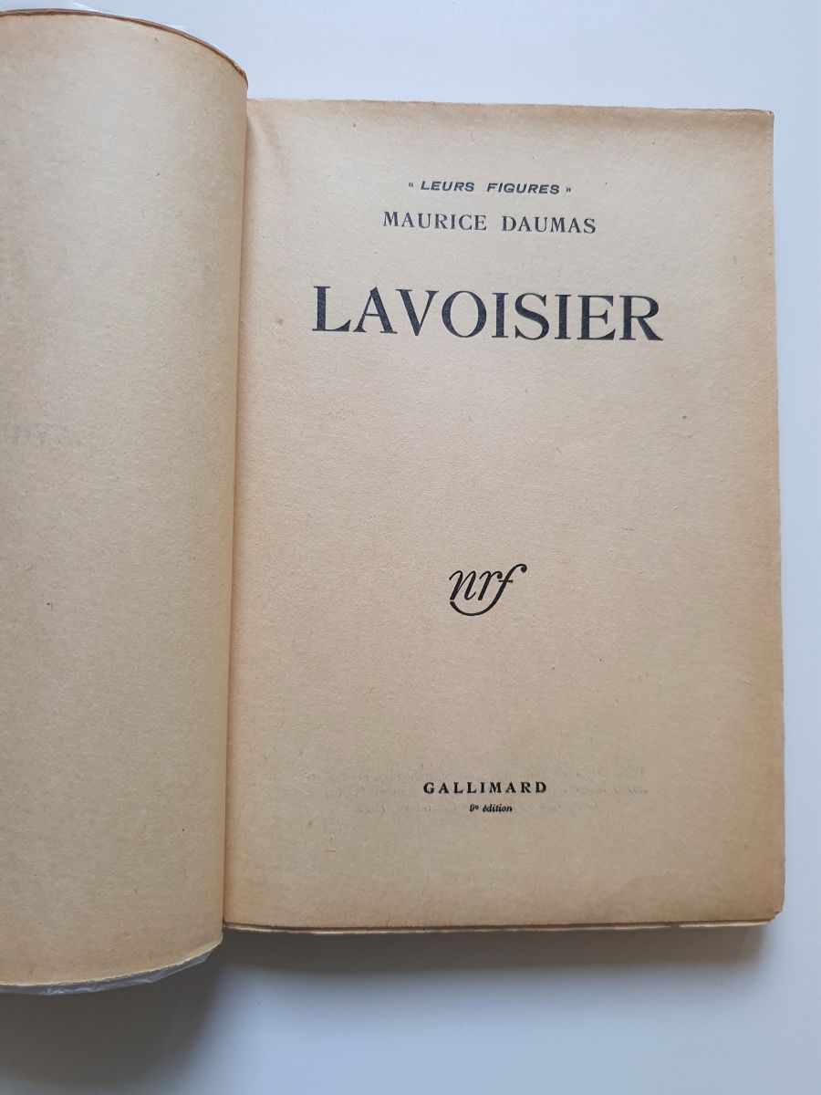 lavoisier nrf daumas